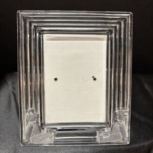 Lead Crystal Photo Frame Frosted Bears Baby Heavy 3x4‎ Picture Opening No Flaws